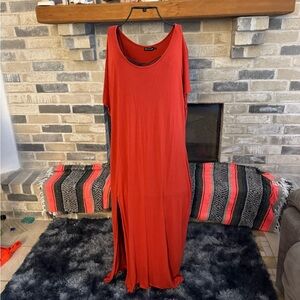 PrettyLittleThing Red/orange Maxi Dress